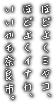 ほどよくミヤコ、ほどよくイナカ、いいかも奈良市。