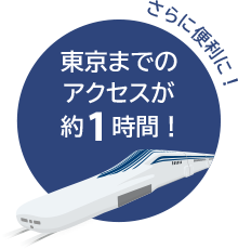 東京までのアクセスが約1時間