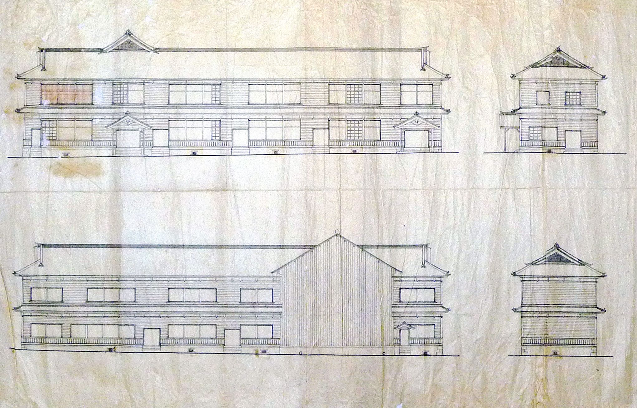 明治40年（1907）椿井小学校校舎立面図