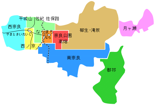 登録有形文化財所在地域区分図