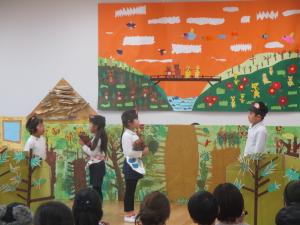 5歳児こぎつねコンとこだぬきポンをしました