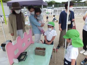 カブトムシの幼虫がいるよ