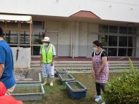 田植えを教えてくれている地域の方