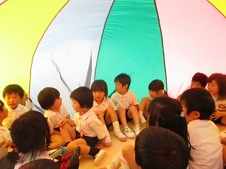 初めてのバルーンの中