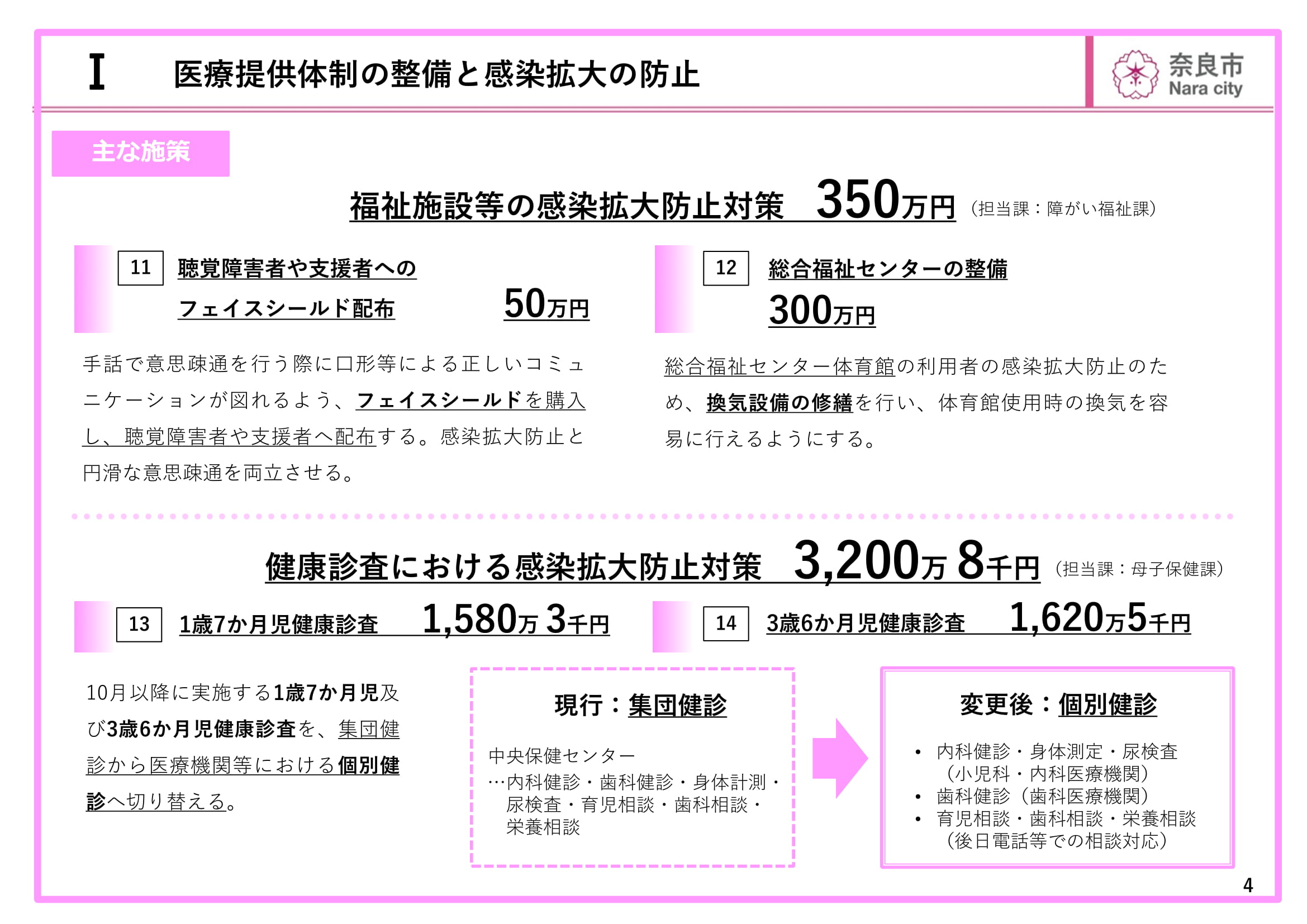 令和2年度 奈良市9月補正予算(案)説明資料