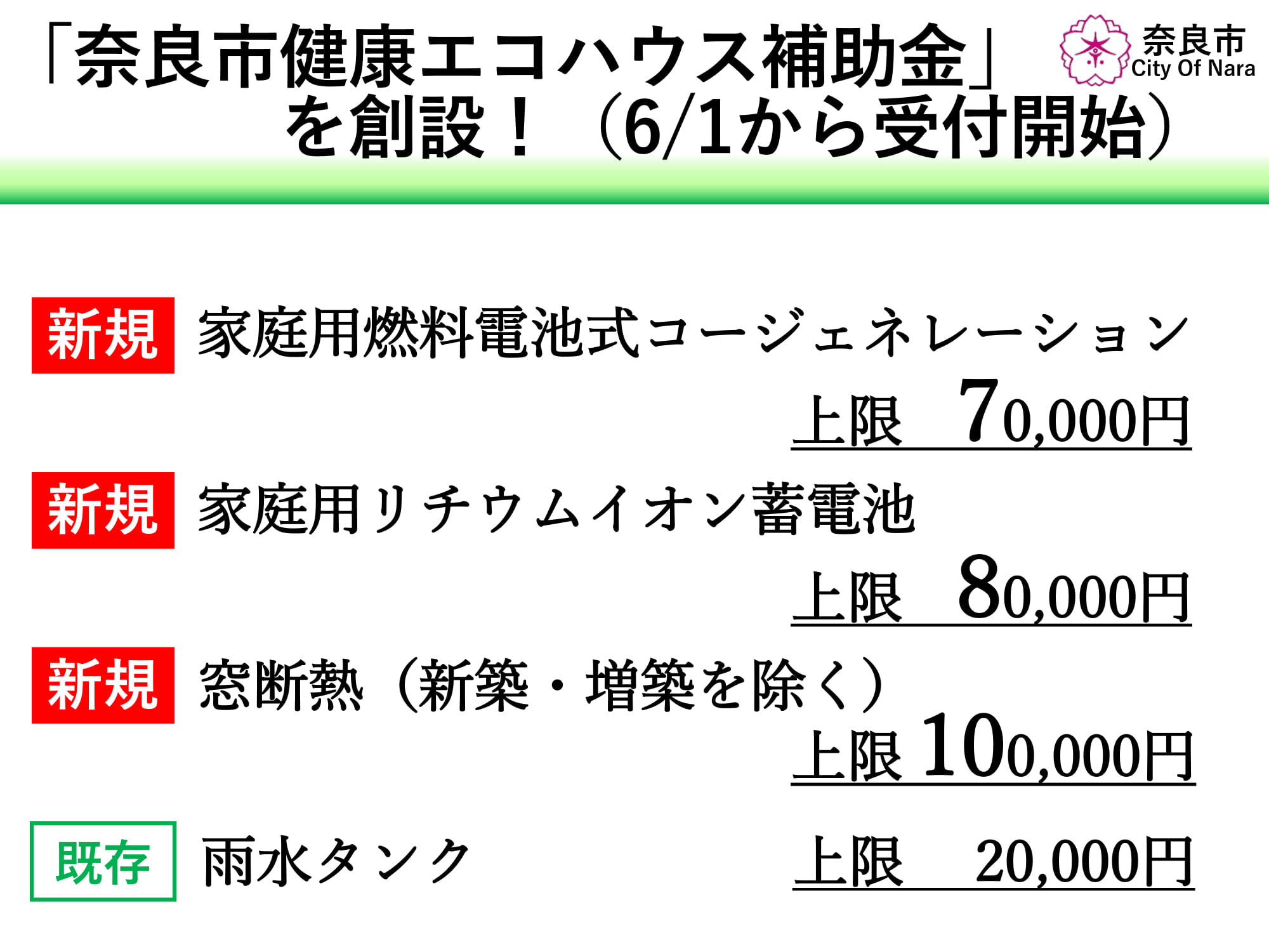 「奈良市健康エコハウス補助金」の創設について(平成30年5月28日発表)no画像