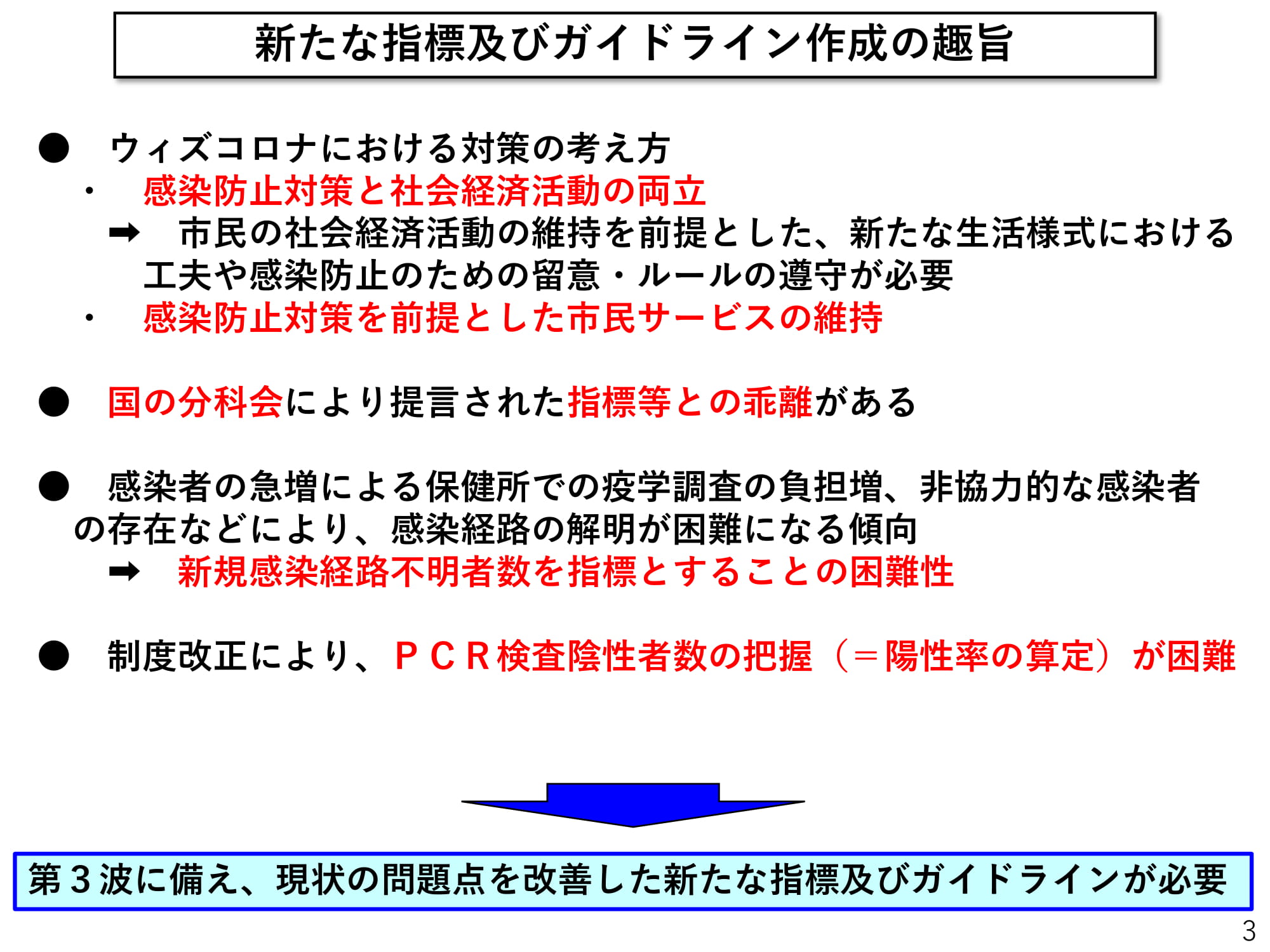 新たな指標及びガイドライン作成の趣旨