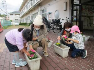 花植え