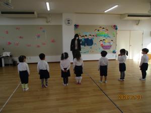 3歳児終業式の様子