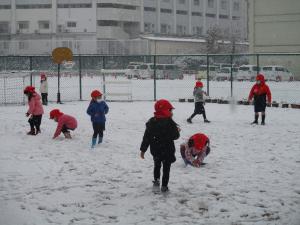 園庭で遊んだよ