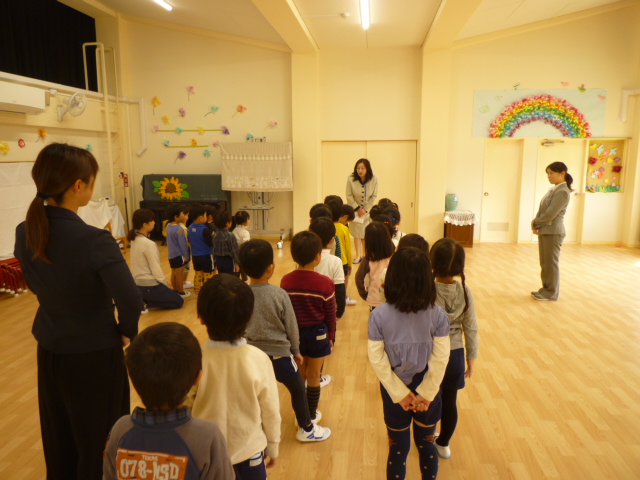 平成30年度　一学期始業式　5歳児ほしぐみが登園しました