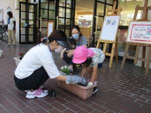 花を植える