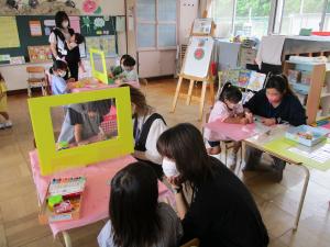 親子で短冊づくり