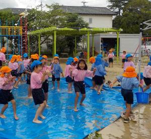 水が飛ぶよ