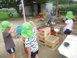 水流し楽しい