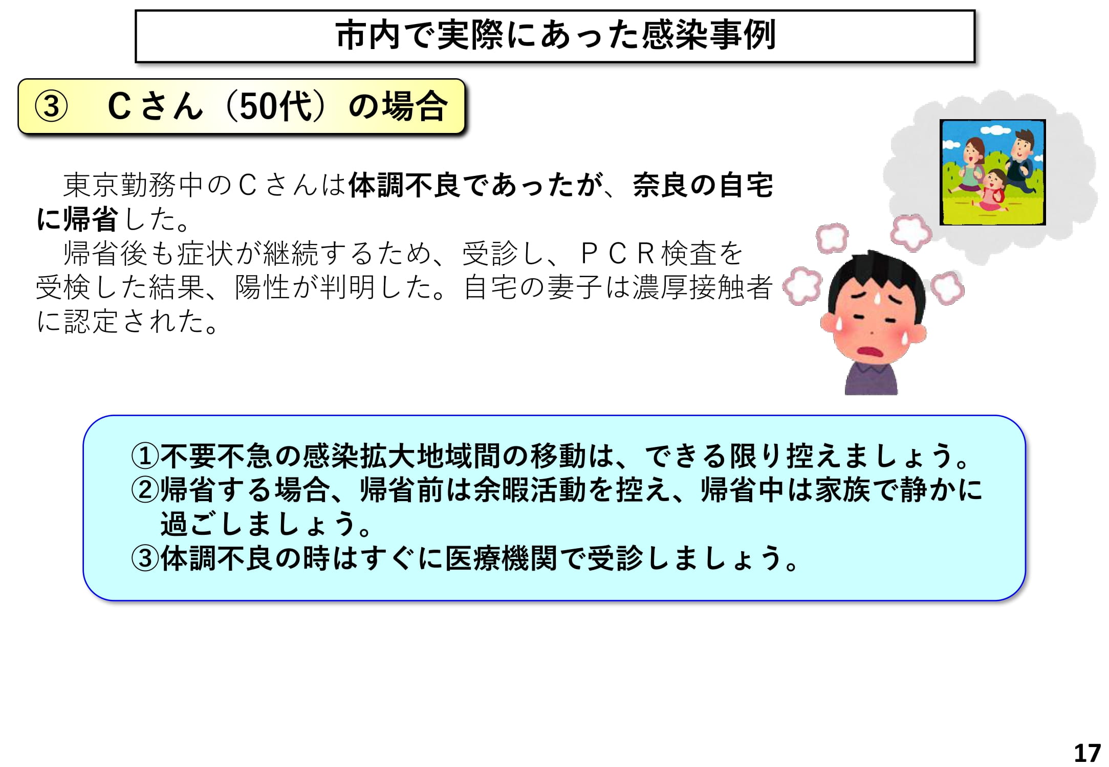 市内で実際にあった感染事例