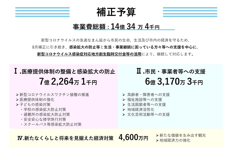 令和3年度 奈良市9月補正予算(案)説明資料