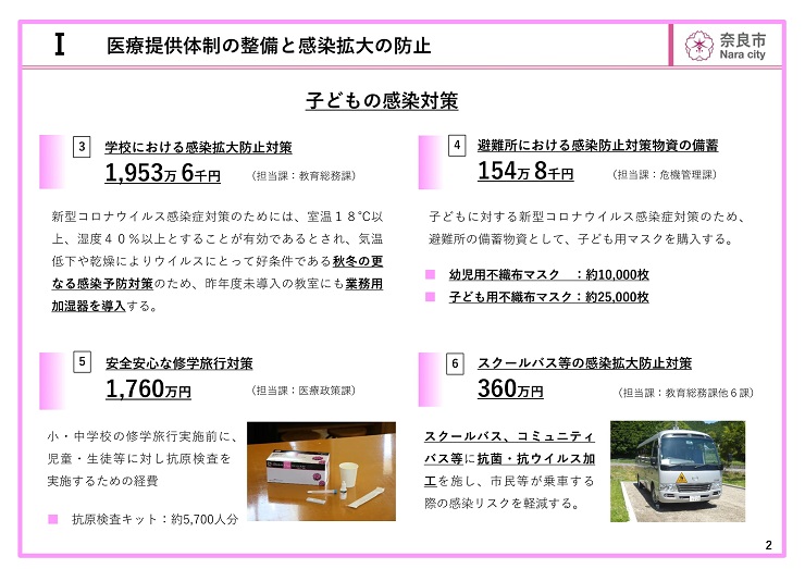 令和3年度 奈良市9月補正予算(案)説明資料