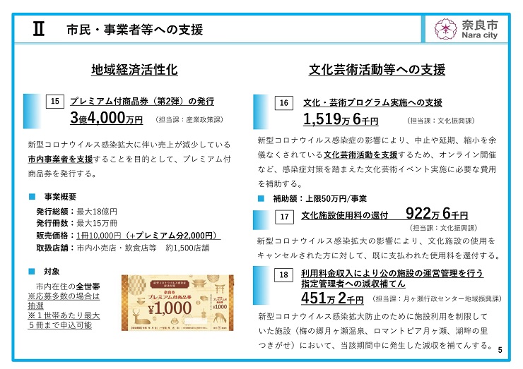 令和3年度 奈良市9月補正予算(案)説明資料