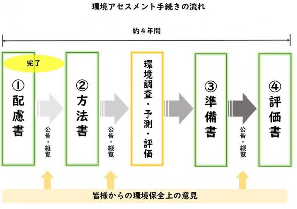 環境アセスメント手続の流れ