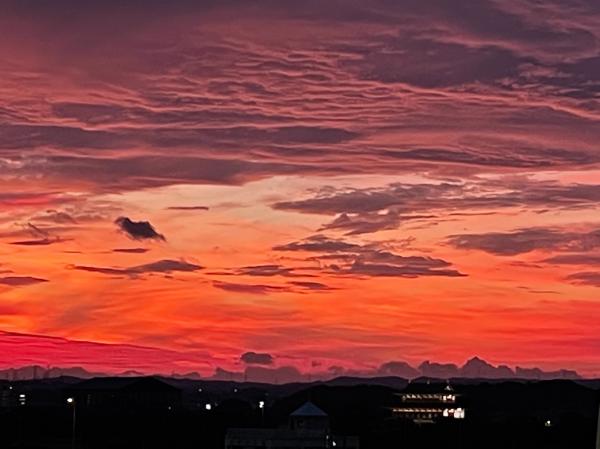 平城宮跡からの夕陽