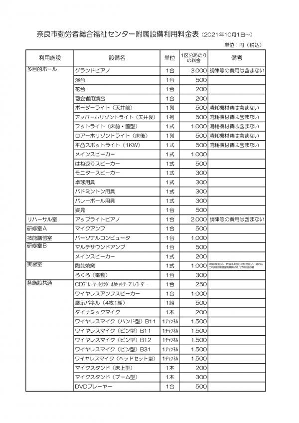 新料金表３