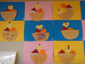果物を折り紙で（4歳児）