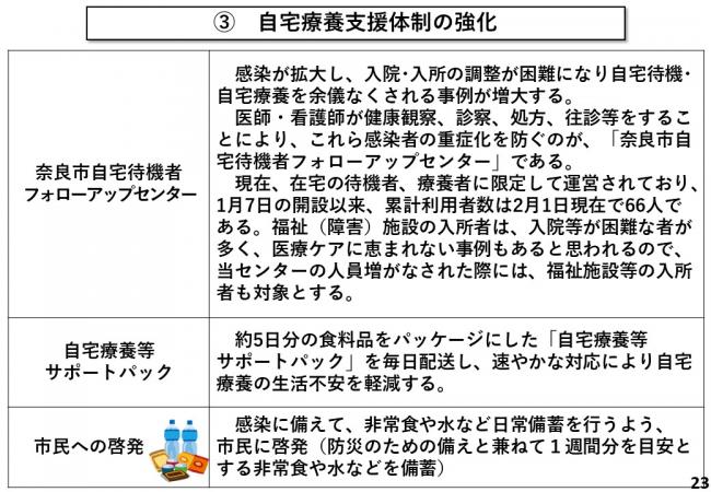 (3)自宅療養支援体制の強化