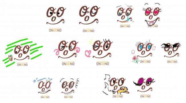 『ONOONO』ロゴマークへの書き込み例