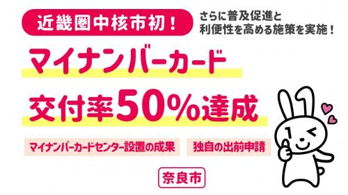 マイナンバーカード交付率50％達成