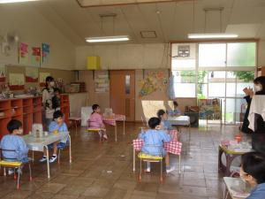 4歳児参観中