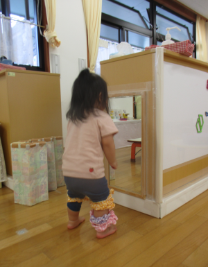 鏡で見る