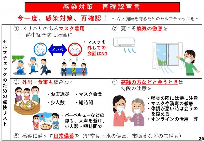 感染対策　再確認宣言