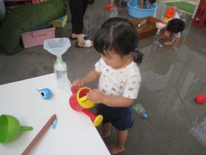 2歳児水遊び