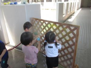 2歳児水遊び