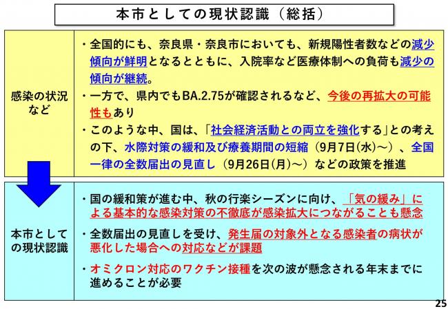 本市としての現状認識（総括）