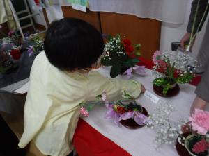 花を飾っています。