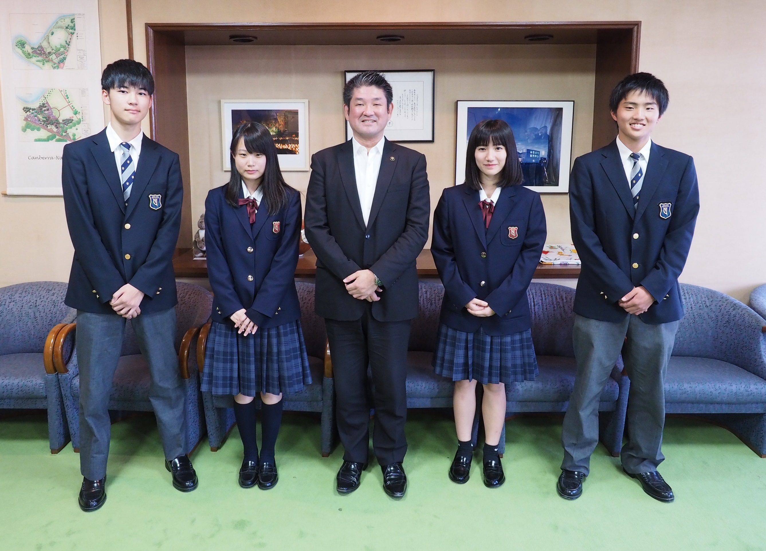 奈良大学附属高校生市長表敬訪問の画像