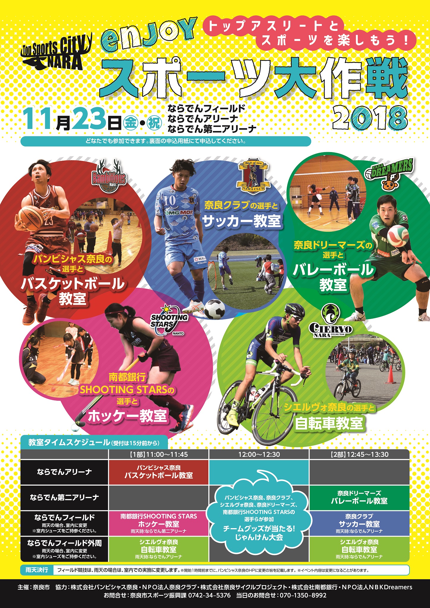「Top Sports City 奈良enjoyスポーツ大作戦2018」の開催について(平成30年11月22日発表)の画像