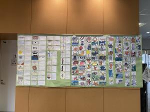 トレド市小学生絵手紙交流展示開催