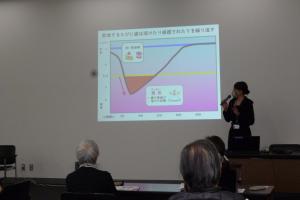 歯科衛生士による歯の健康のお話の様子