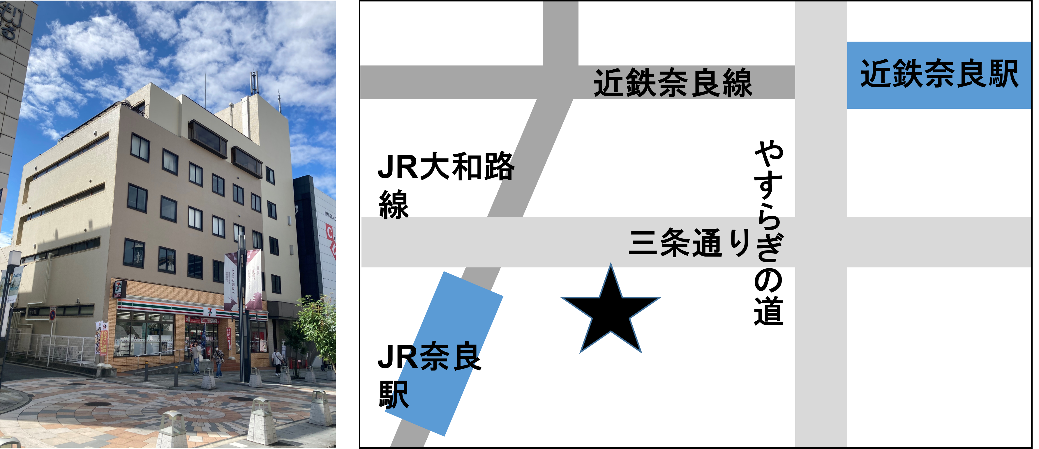 松田ビルの外観と位置図の画像