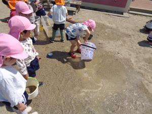 水流し、水たまり