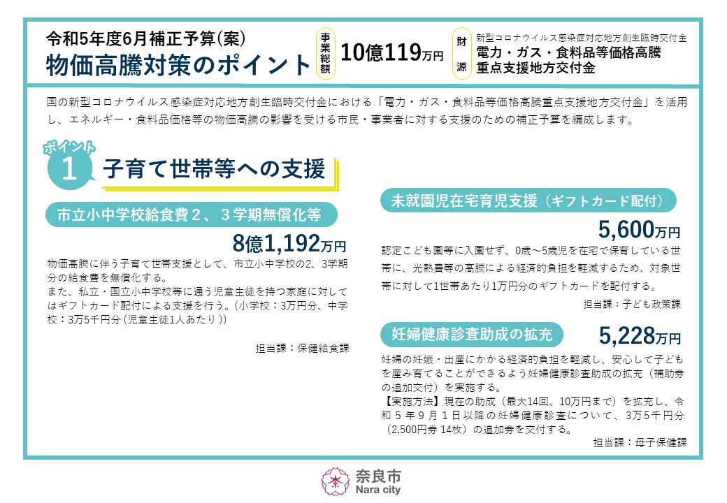 物価高騰対策のポイント1