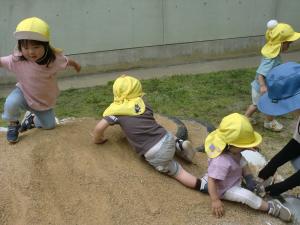 1歳児　築山登り