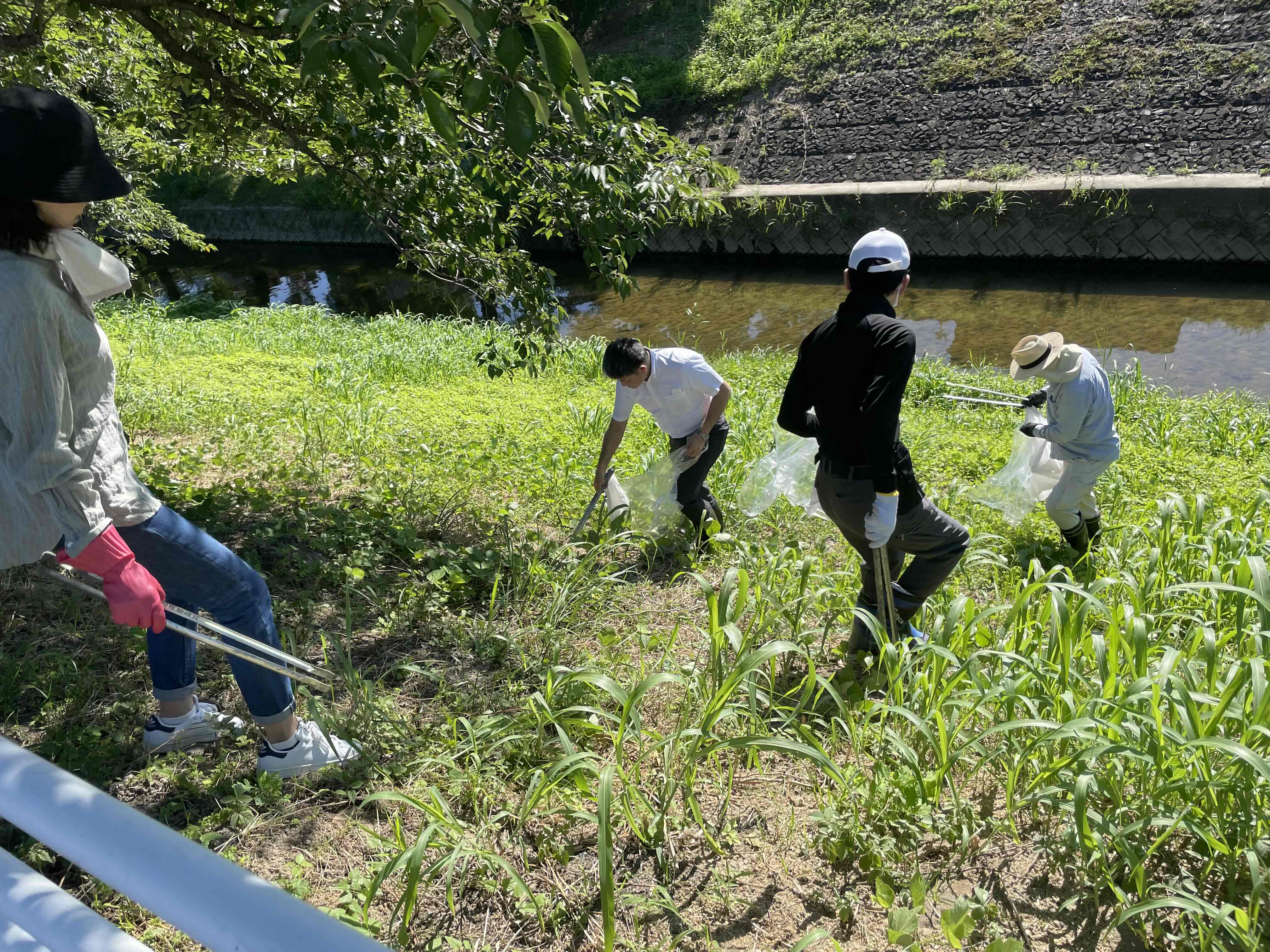 夏季佐保川・菰川・菩提川清掃（大安寺西小学校）