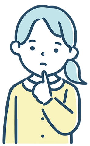 考える女の子