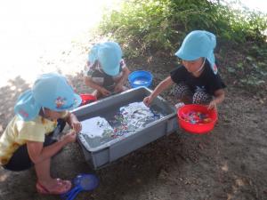 3歳児　魚すくい