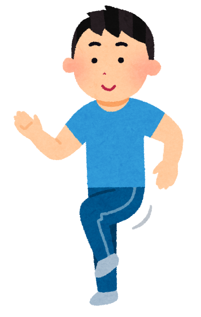 運動する男性のイラスト