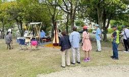 学生主体の「未来の大人がつくる！PARK MARKET」（令和5年5月28日　右京三丁目1号街区公園）